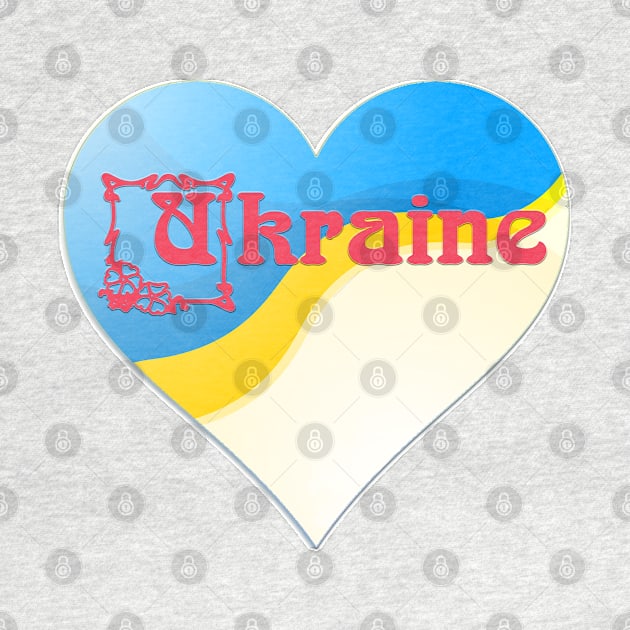 Ukraine heart by tashashimaa